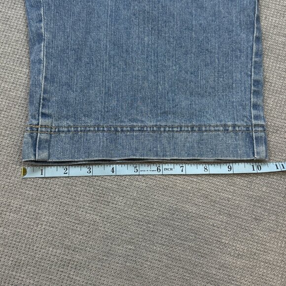 Dickies Womens Blue Denim Bermuda Shorts Mid Rise Flat Front Cotton Blend Size 6 - Picture 13 of 13